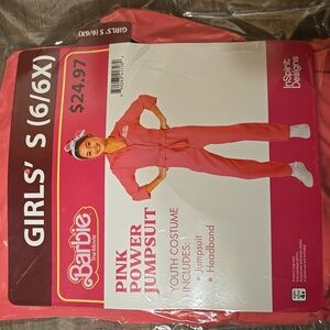 Barbie The Movie Pink Power Jumpsuit Youth Costume - Girls Size Small